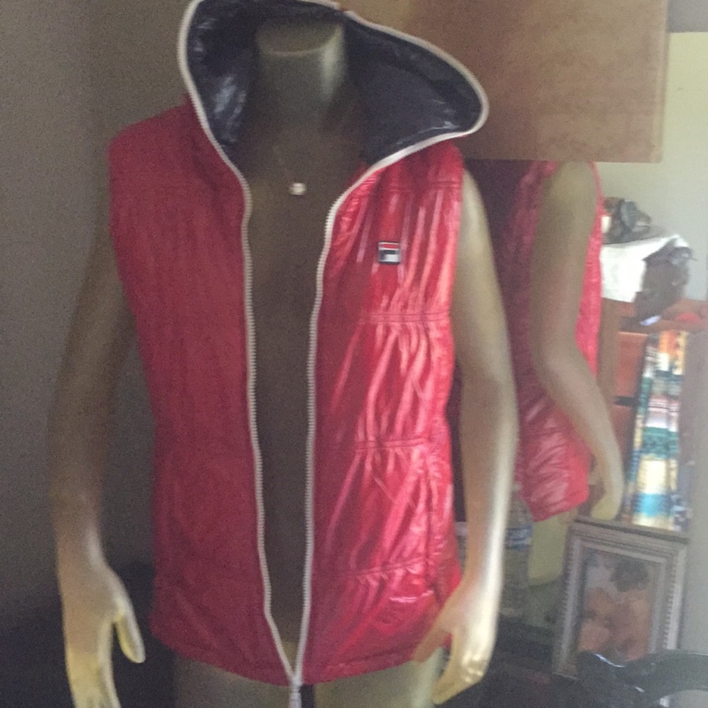 Men’s red Fila vest